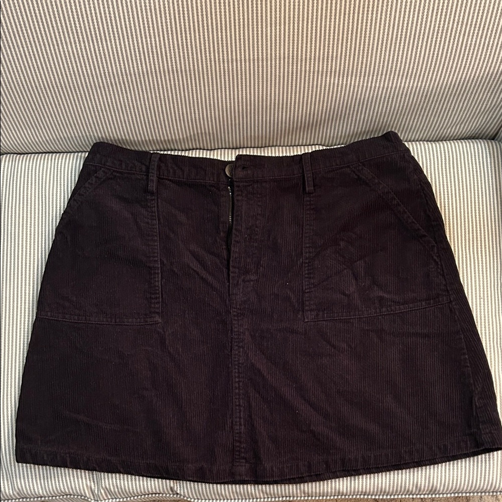 Dark Corduroy Mini Skirt - Lucy & Yak - 100% organic cotton